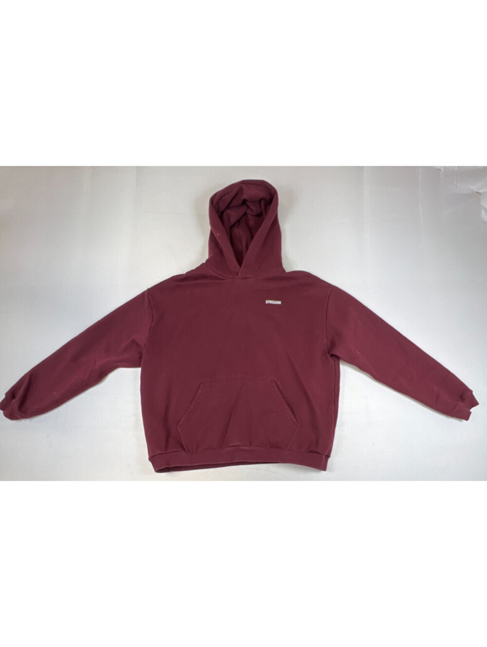 Gymshark Women Size S Maroon Burgundy Pullover Hoodie Sweatshirt Logo Athletic